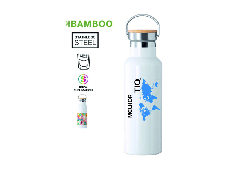 1382T - Garrafa 500ml aço inoxidávelO Seu Presente Personalizado
