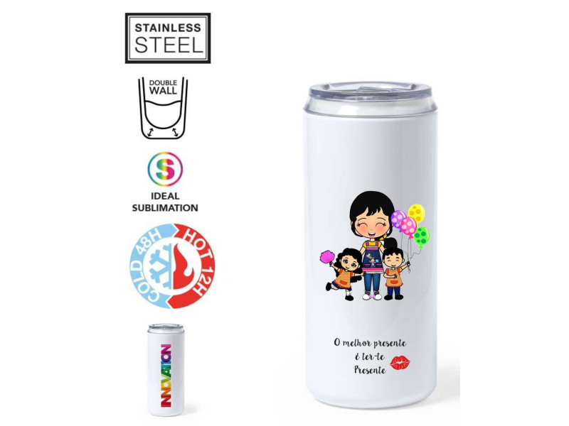 1791EE - Copo térmico de aço inox de dupla parede e 650ml O Seu Presente Personalizado