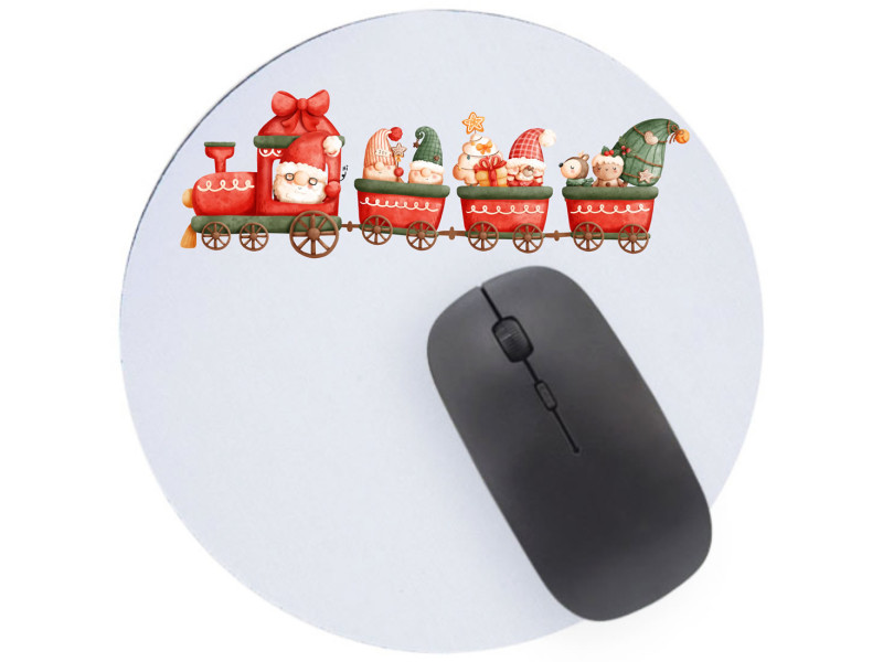 E-006 NT- Tapete de rato poliester/silicone redondoO Seu Presente Personalizado