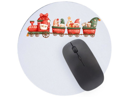 E-006 NT- Tapete de rato poliester/silicone redondoO Seu Presente Personalizado