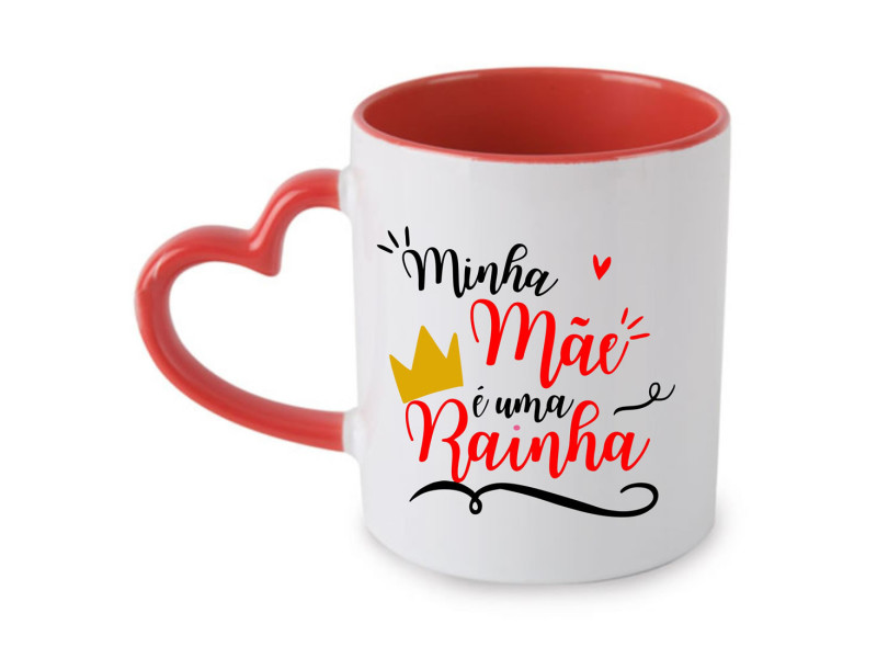 69300M - Caneca asa coração 300mlO Seu Presente Personalizado