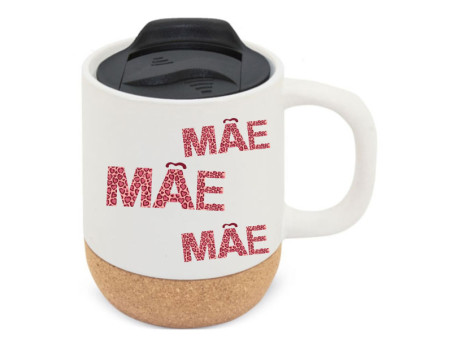 60070M1 - Caneca cerâmica cortiçaO Seu Presente Personalizado