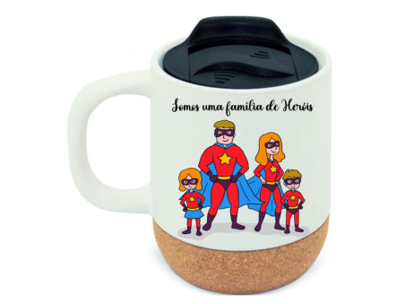 60070P - Caneca cerâmica cortiçaO Seu Presente Personalizado