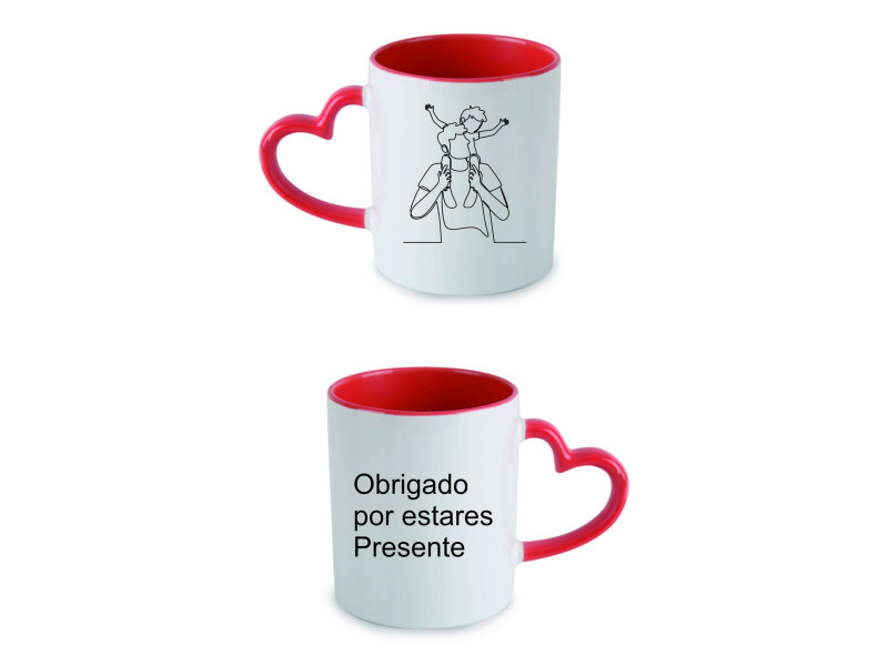 69300MP - Caneca asa coração 300mlO Seu Presente Personalizado