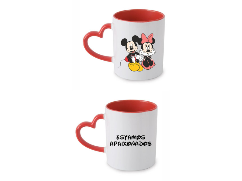 69300AM - Caneca asa coração 300mlO Seu Presente Personalizado