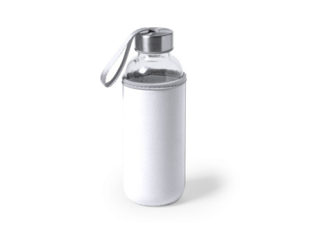 5513 - Garrafa vidro 420ml com bolsa soft shellO Seu Presente Personalizado